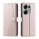 For Xiaomi Poco M6 Pro 4G Voltage Ultra-thin Dot Leather Phone Case(Rose Gold) - 1