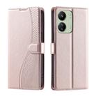 For Xiaomi Poco M6 5G / C65 Global Voltage Ultra-thin Dot Leather Phone Case(Rose Gold) - 1