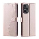 For Xiaomi Poco F5 Voltage Ultra-thin Dot Leather Phone Case(Rose Gold) - 1