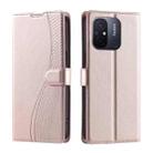 For Xiaomi Poco C55 Voltage Ultra-thin Dot Leather Phone Case(Rose Gold) - 1