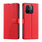 For Xiaomi Poco C55 Voltage Ultra-thin Dot Leather Phone Case(Red) - 1