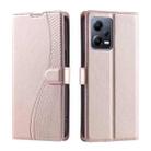 For Xiaomi Poco X5 5G Voltage Ultra-thin Dot Leather Phone Case(Rose Gold) - 1