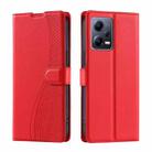 For Xiaomi Poco X5 5G Voltage Ultra-thin Dot Leather Phone Case(Red) - 1