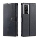 For Xiaomi Poco F5 Pro Voltage Ultra-thin Dot Leather Phone Case(Black) - 1