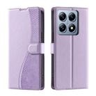 For Xiaomi 14T Voltage Ultra-thin Dot Leather Phone Case(Purple) - 1