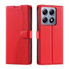 For Xiaomi 14T Voltage Ultra-thin Dot Leather Phone Case(Red) - 1