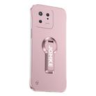 For Xiaomi 13 Baking Varnish 360 Rotate Holder No Frame PC Phone Case(Pink) - 1