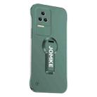 For Redmi K50 Baking Varnish 360 Rotate Holder No Frame PC Phone Case(Green) - 1