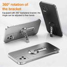 For Redmi K50 Baking Varnish 360 Rotate Holder No Frame PC Phone Case(Silver) - 3