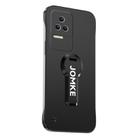 For Redmi K50 Pro Baking Varnish 360 Rotate Holder No Frame PC Phone Case(Black) - 1