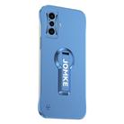 For Redmi K50 Gaming Baking Varnish 360 Rotate Holder No Frame PC Phone Case(Blue) - 1