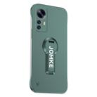 For Redmi K50 Ultra Baking Varnish 360 Rotate Holder No Frame PC Phone Case(Green) - 1