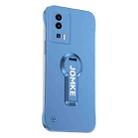 For Redmi K60 Baking Varnish 360 Rotate Holder No Frame PC Phone Case(Blue) - 1