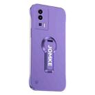 For Redmi K60 Baking Varnish 360 Rotate Holder No Frame PC Phone Case(Purple) - 1