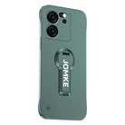 For Redmi K60 Ultra Baking Varnish 360 Rotate Holder No Frame PC Phone Case(Green) - 1