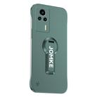 For Redmi K60E Baking Varnish 360 Rotate Holder No Frame PC Phone Case(Green) - 1