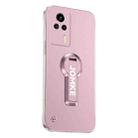 For Redmi K60E Baking Varnish 360 Rotate Holder No Frame PC Phone Case(Pink) - 1