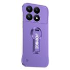 For Redmi K70 Pro Baking Varnish 360 Rotate Holder No Frame PC Phone Case(Purple) - 1