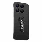 For Redmi K70E Baking Varnish 360 Rotate Holder No Frame PC Phone Case(Black) - 1