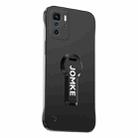 For Redmi Note 10 Pro Baking Varnish 360 Rotate Holder No Frame PC Phone Case(Black) - 1