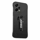 For Redmi Note 12 Pro 4G Baking Varnish 360 Rotate Holder No Frame PC Phone Case(Black) - 1