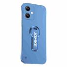 For Redmi Note 13 Baking Varnish 360 Rotate Holder No Frame PC Phone Case(Blue) - 1
