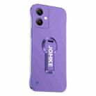 For Redmi Note 13 Baking Varnish 360 Rotate Holder No Frame PC Phone Case(Purple) - 1