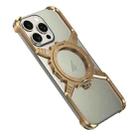 For iPhone 15 / 14 / 13 Pro Max Mechanical Gear MagSafe Holder Borderless Metal Phone Case(Gold) - 2