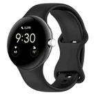 For Google Pixel Watch 3 45mm Official Silicone Watch Band(Black) - 1
