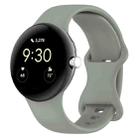 For Google Pixel Watch 3 45mm Official Silicone Watch Band(Grey Green) - 1