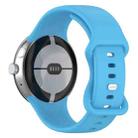 For Google Pixel Watch 3 41mm Official Silicone Watch Band(Sky Blue) - 2