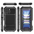 For iPhone 16 Pro Max R-JUST Life Waterproof Dustproof Shockproof Holder Phone Case(Black) - 2