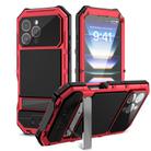 For iPhone 16 Pro Max R-JUST Life Waterproof Dustproof Shockproof Holder Phone Case(Red) - 1