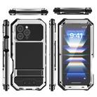 For iPhone 16 Pro Max R-JUST Life Waterproof Dustproof Shockproof Holder Phone Case(Silver) - 2