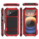 For iPhone 16 Plus R-JUST Life Waterproof Dustproof Shockproof Holder Phone Case(Red) - 2