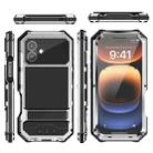 For iPhone 16 Plus R-JUST Life Waterproof Dustproof Shockproof Holder Phone Case(Silver) - 2