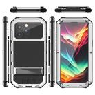 For iPhone 15 Pro Max R-JUST Life Waterproof Dustproof Shockproof Holder Phone Case(Silver) - 2