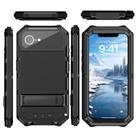 For iPhone 16e R-JUST Life Waterproof Dustproof Shockproof Holder Phone Case(Black) - 2