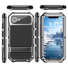 For iPhone 16e R-JUST Life Waterproof Dustproof Shockproof Holder Phone Case(Silver) - 2