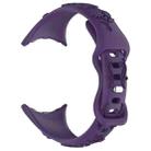 For Google Pixel Watch 3 41mm Laser Engraved Texture Silicone Watch Band(Purple) - 3