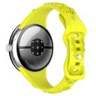 For Google Pixel Watch 3 41mm Laser Engraved Texture Silicone Watch Band(Yellow) - 2
