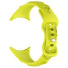 For Google Pixel Watch 3 41mm Laser Engraved Texture Silicone Watch Band(Yellow) - 3