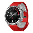 For Garmin 26mm Two Color Rivets Buckle Quick Release Silicone Watch Band(Red Grey) - 1