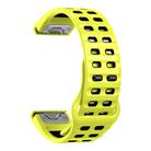 For Garmin 26mm Two Color Rivets Buckle Quick Release Silicone Watch Band(Lime Black) - 3