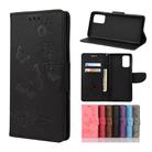 For Samsung Galaxy Note20 Ultra Butterflies Embossing Horizontal Flip Leather Case with Holder & Card Slots & Wallet(Black) - 1