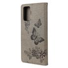 For Samsung Galaxy Note20 Ultra Butterflies Embossing Horizontal Flip Leather Case with Holder & Card Slots & Wallet(Grey) - 3