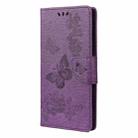 For Samsung Galaxy Note20 Ultra Butterflies Embossing Horizontal Flip Leather Case with Holder & Card Slots & Wallet(Purple) - 2