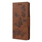 For Samsung Galaxy Note20 Ultra Butterflies Embossing Horizontal Flip Leather Case with Holder & Card Slots & Wallet(Brown) - 2