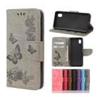 For Samsung Galaxy A01 Core Butterflies Embossing Horizontal Flip Leather Case with Holder & Card Slots & Wallet(Grey) - 1