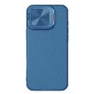 For iPhone 16 Pro Max NILLKIN Black Mirror Prop CD Texture Mirror Phone Case(Blue) - 1